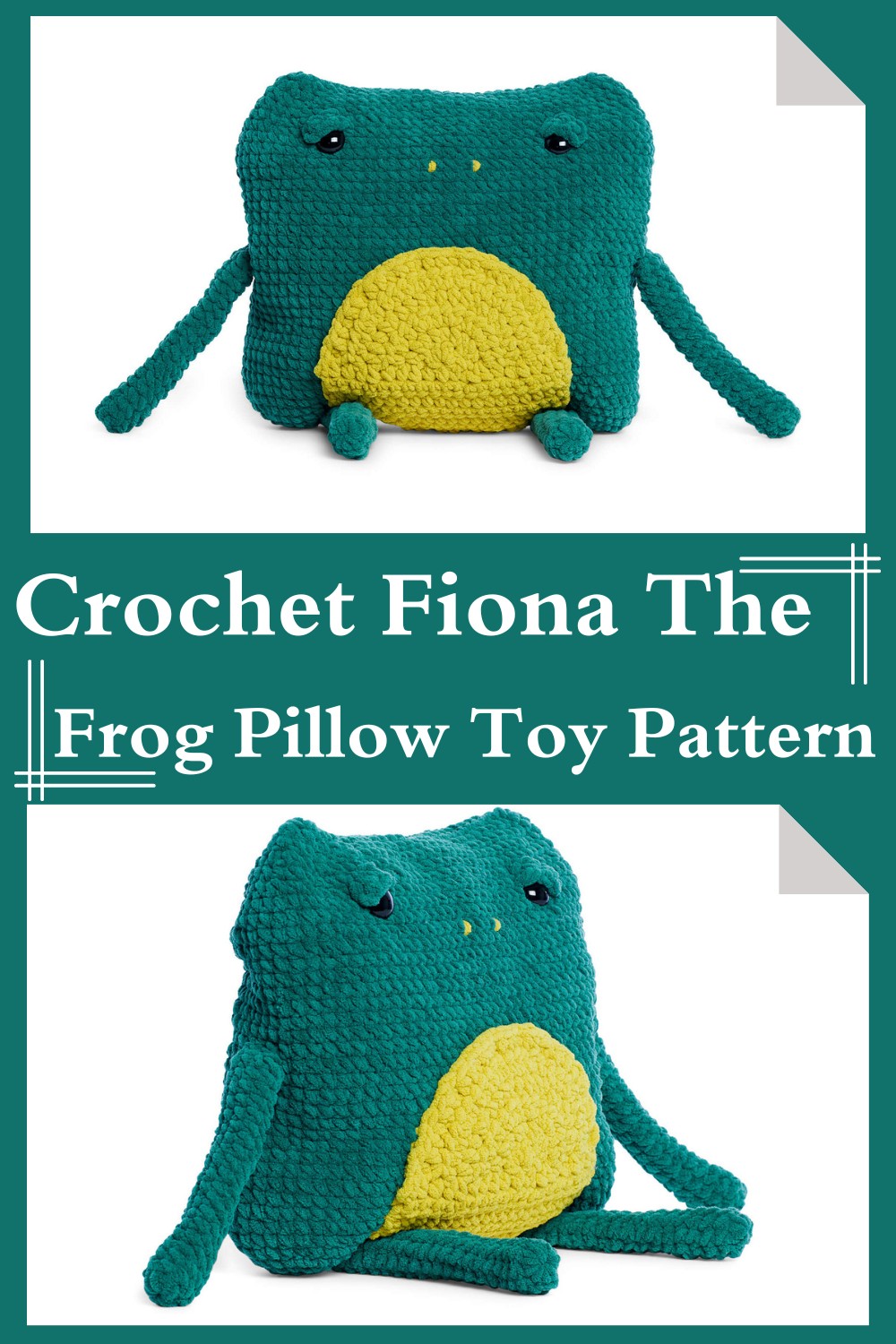 Crochet Fiona The Frog Pillow Toy Pattern