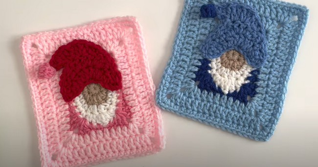 Crochet Gnome Granny Square