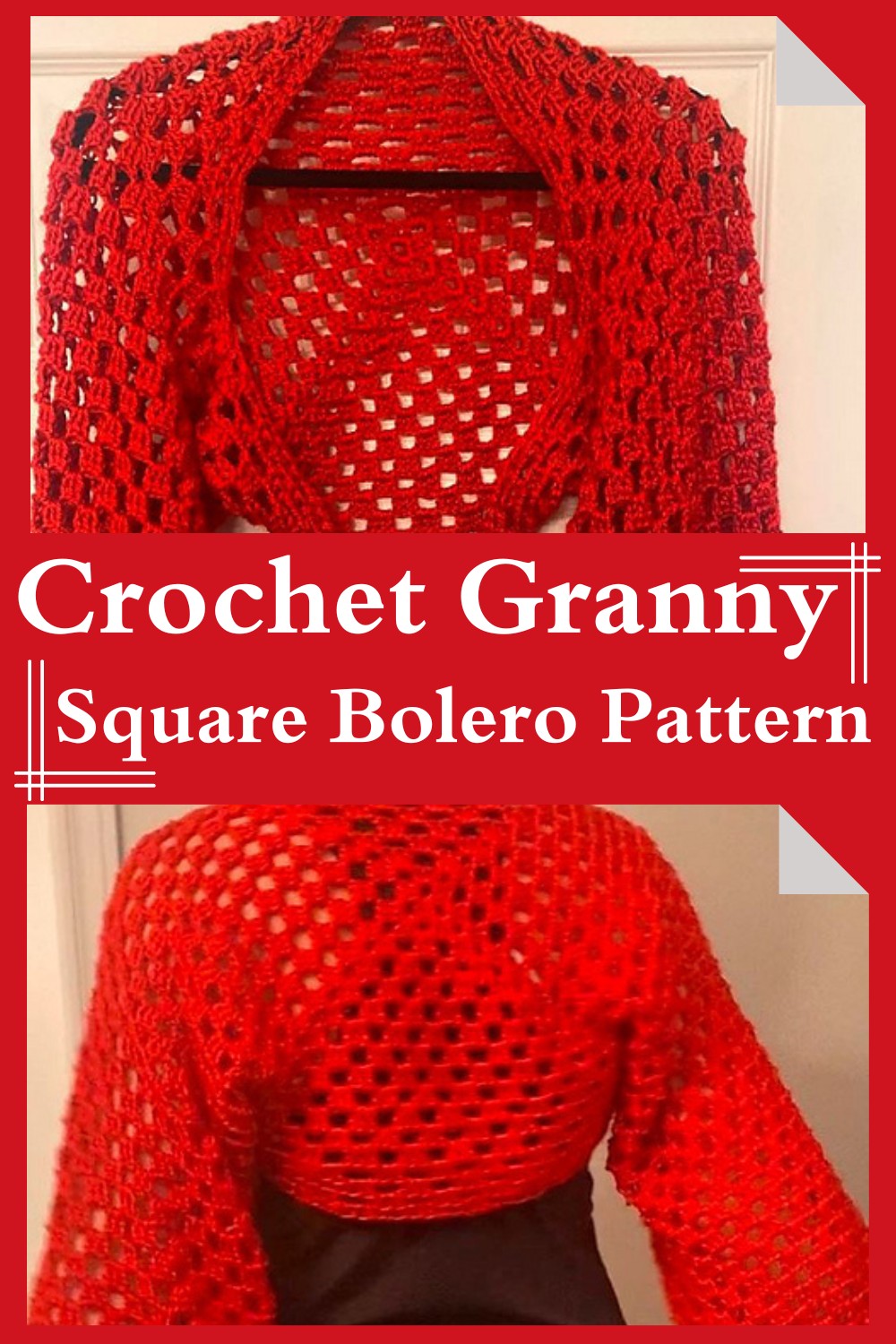 Crochet Granny Square Bolero Pattern