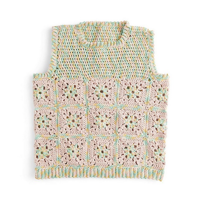 Crochet Granny Squares Tank Pattern 