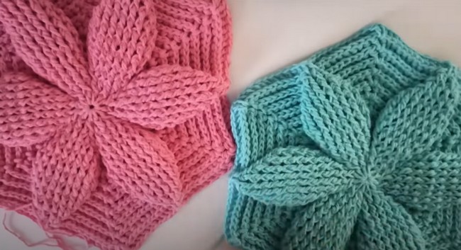 Crochet Hexagon 3D Leaf Motif