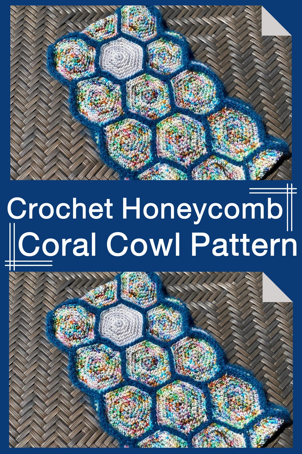 Crochet Honeycomb Coral Cowl Pattern