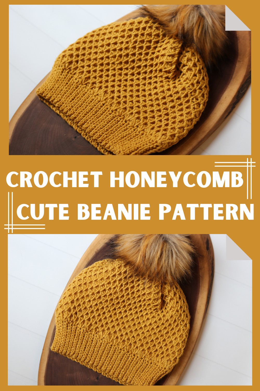 Crochet Honeycomb Cute Beanie Pattern