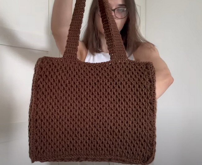 Crochet Honeycomb Stitch Beach Tote Bag Tutorial