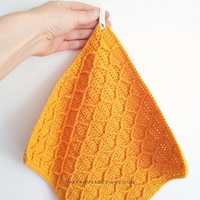 Crochet Honeycomb Textured Dishcloth Pattern