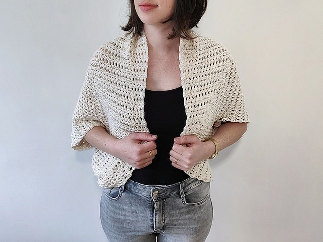 Crochet Iris Cocoon Shrug Pattern