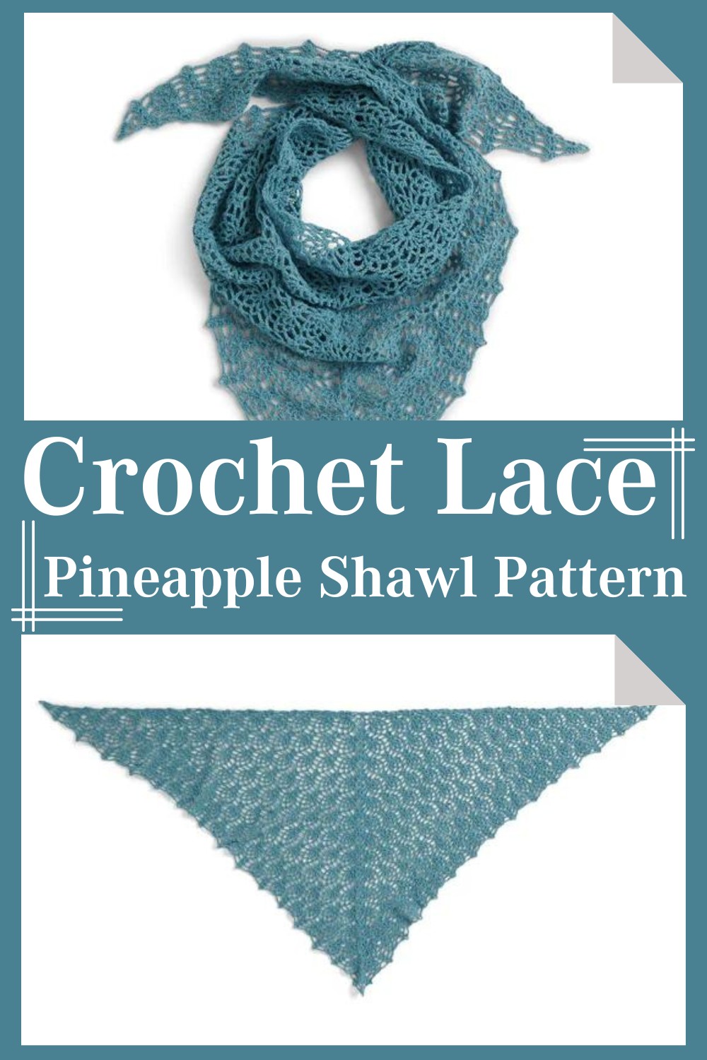 Crochet Lace Pineapple Shawl Pattern