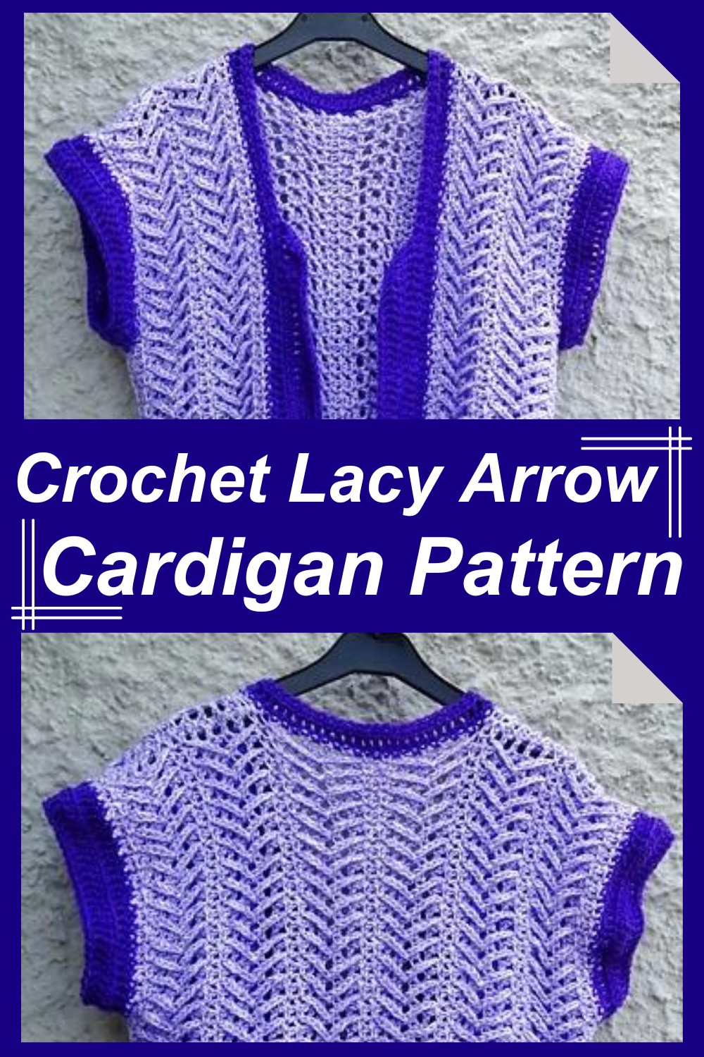 Crochet Lacy Arrow Cardigan Pattern