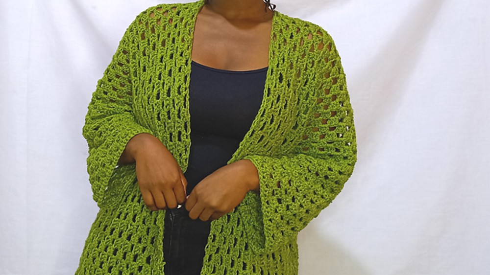 Crochet Lacy Granny Square Cardigan Pattern