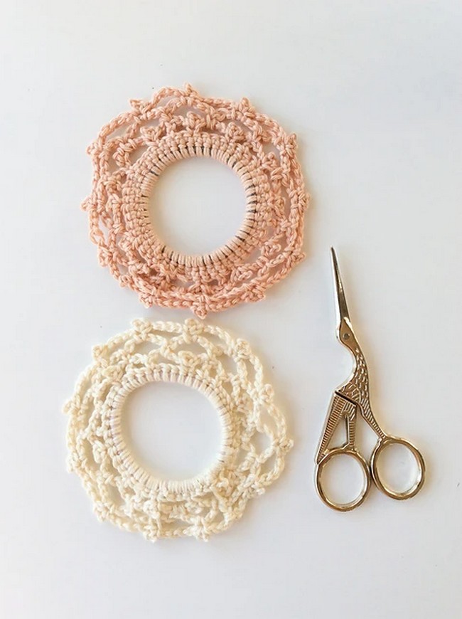 Crochet Lacy Scrunchies Pattern