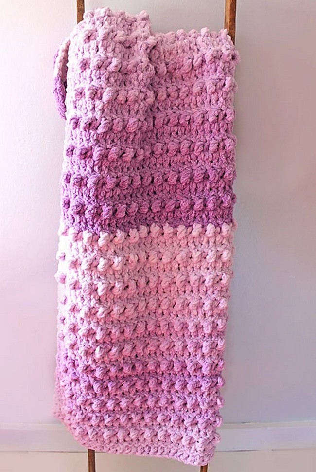 Crochet Lilac Fade Baby Blanket Pattern