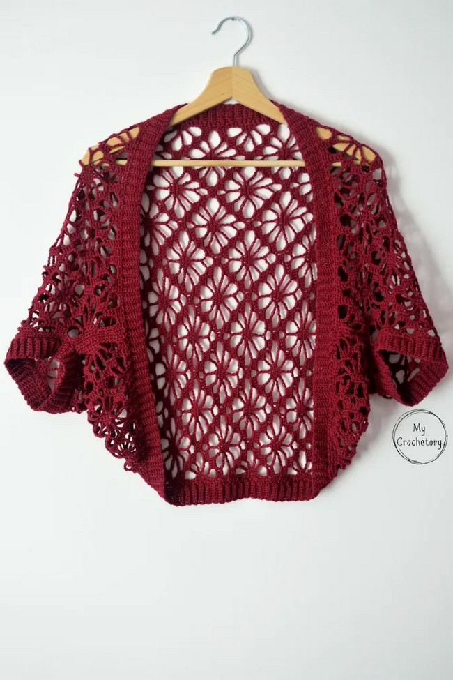 Crochet Meadow Lace Shrug Pattern