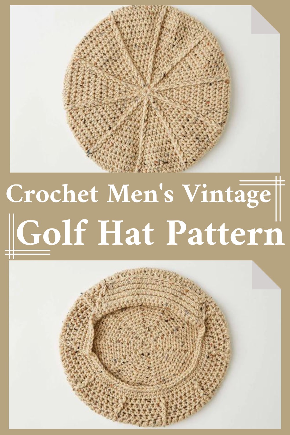 Crochet Men's Vintage Golf Hat Pattern