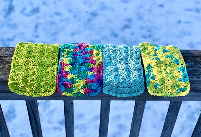 Crochet Mermaid Seashell Washcloths Pattern