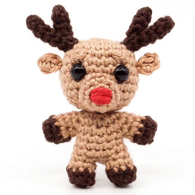 Crochet Mini Noso Reindeer Amigurumi Pattern 