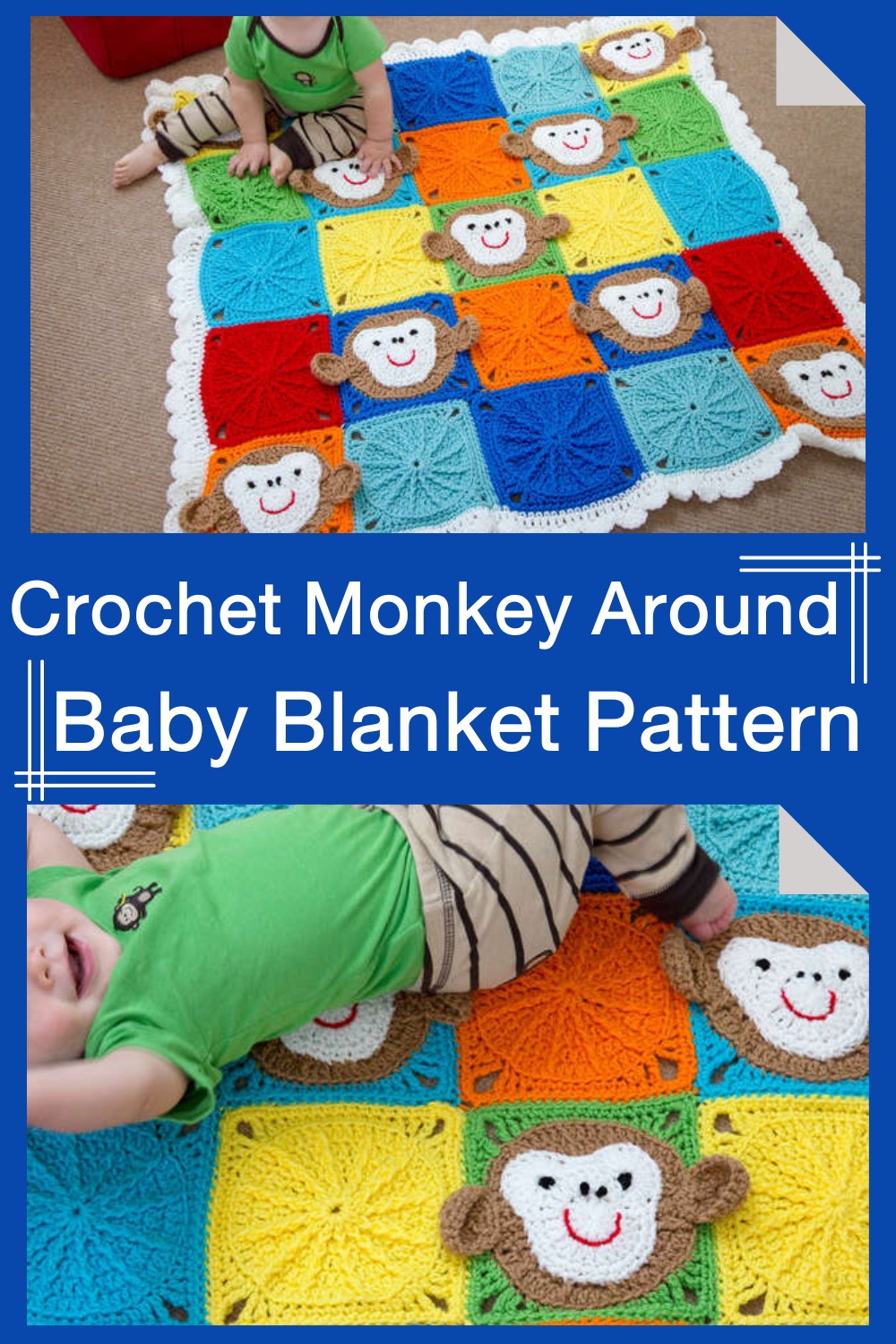 Crochet Monkey Around Baby Blanket Pattern