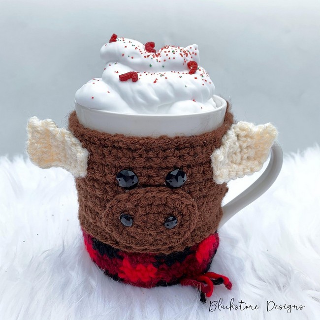 Crochet Moose Mug Cozy Pattern