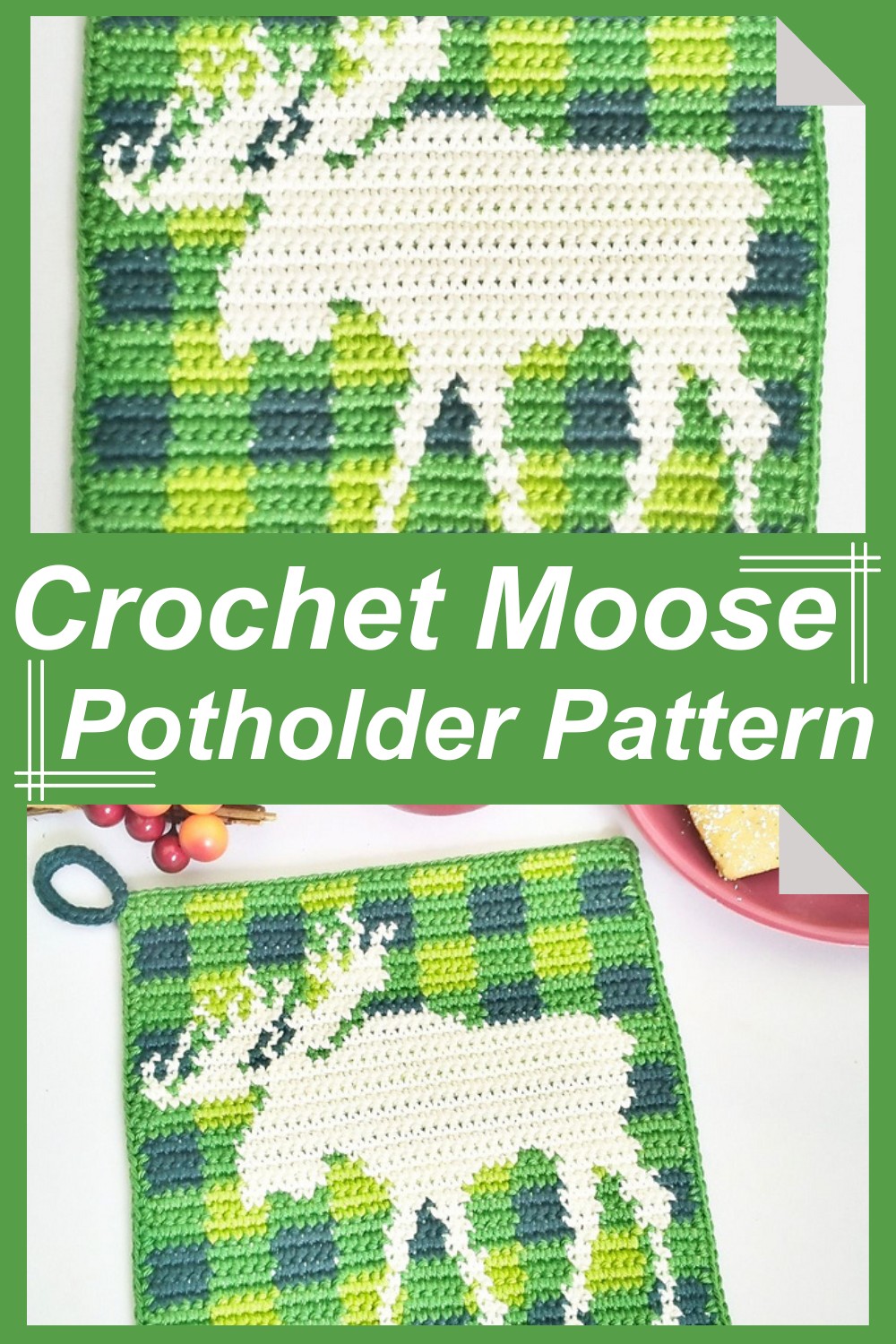 Crochet Moose Potholder Pattern