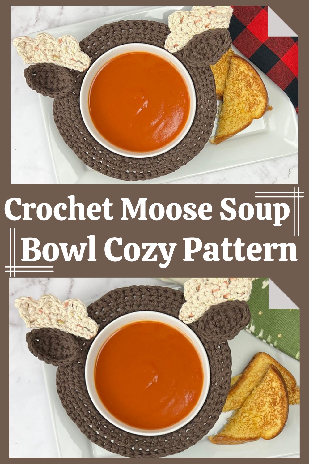 Crochet Moose Soup Bowl Cozy Pattern