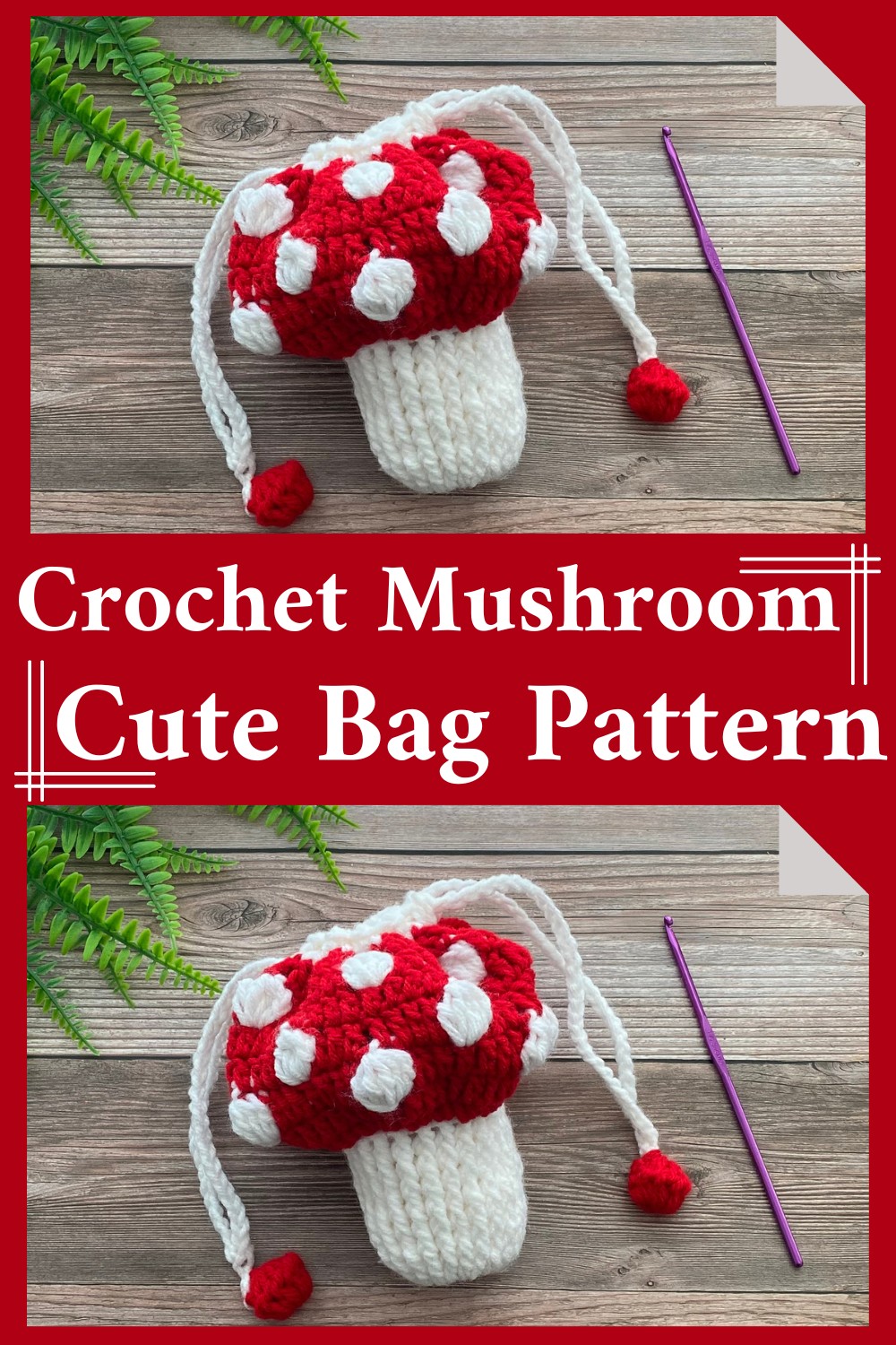 Crochet Mushroom Cute Bag Pattern