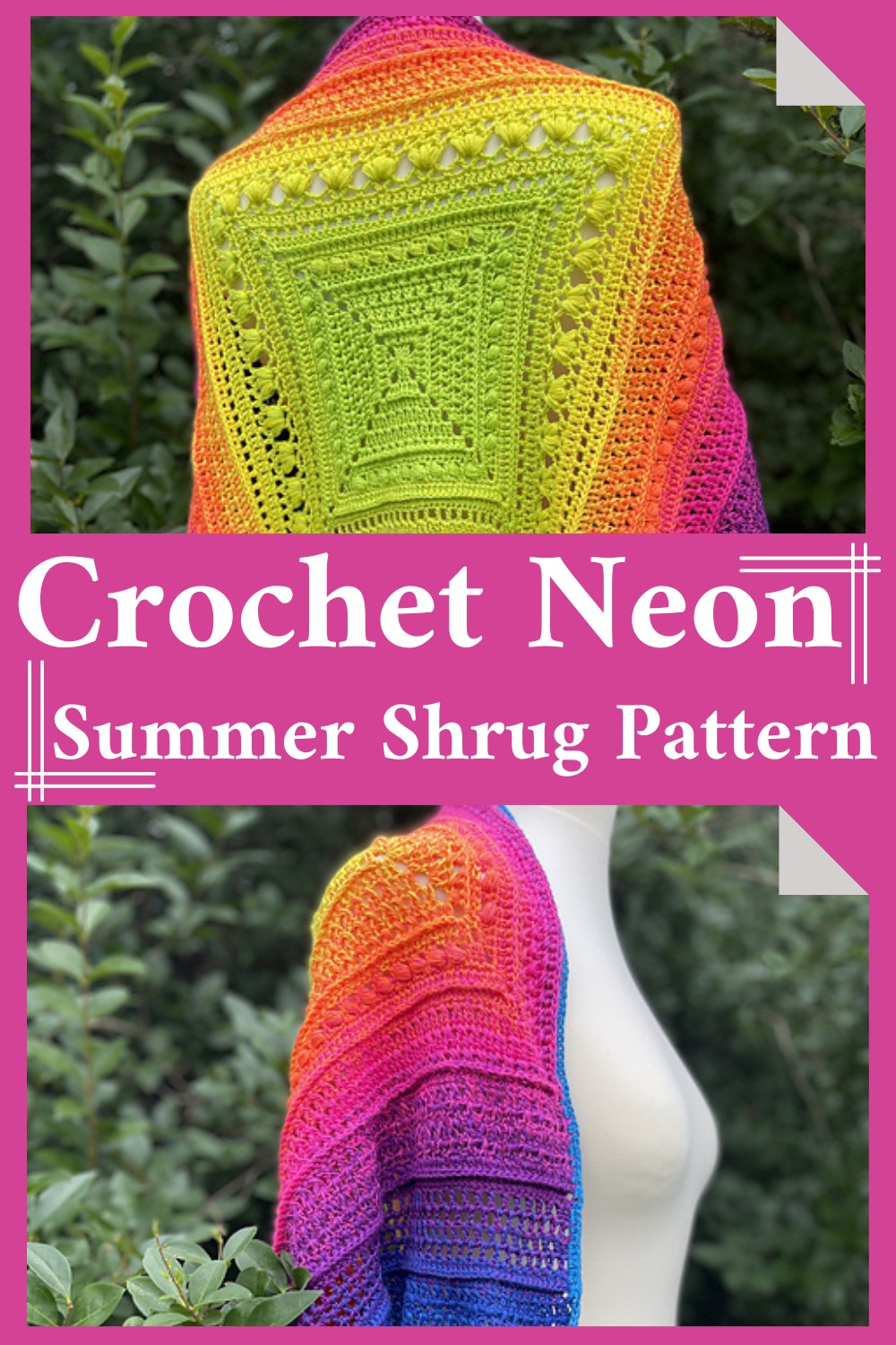 Crochet Neon Summer Shrug Pattern