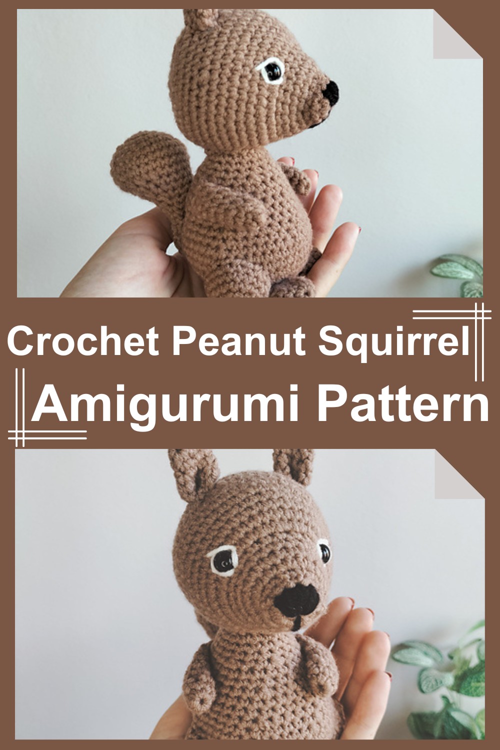 Crochet Peanut Squirrel Amigurumi Pattern