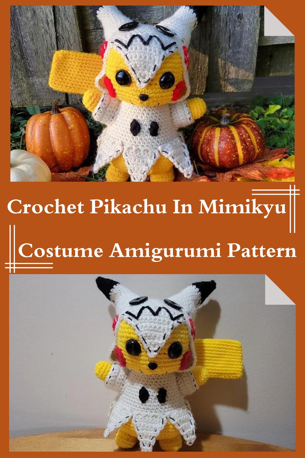 Crochet Pikachu In Mimikyu Costume Amigurumi Pattern