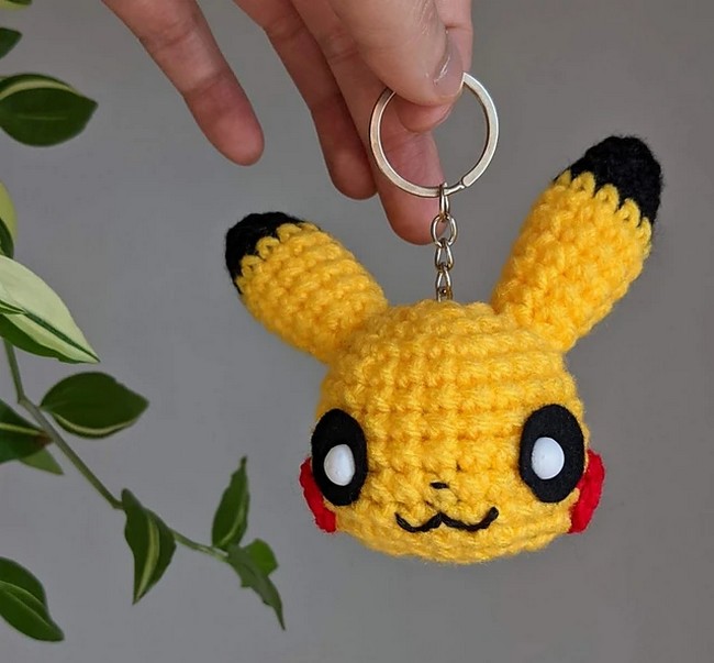 Crochet Pikachu Keychain Amigurumi Pattern