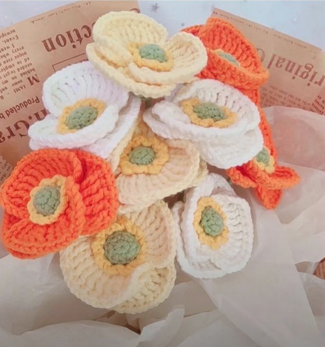 Crochet Poppy FLower