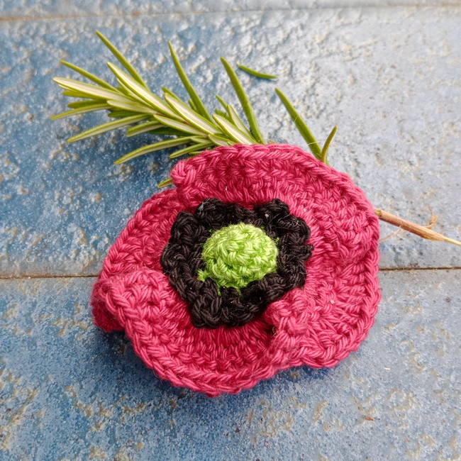 Crochet Poppy Flower Pattern