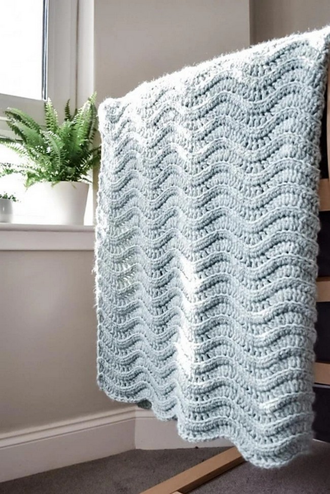 Crochet Quiet Ripple Lapghan Pattern