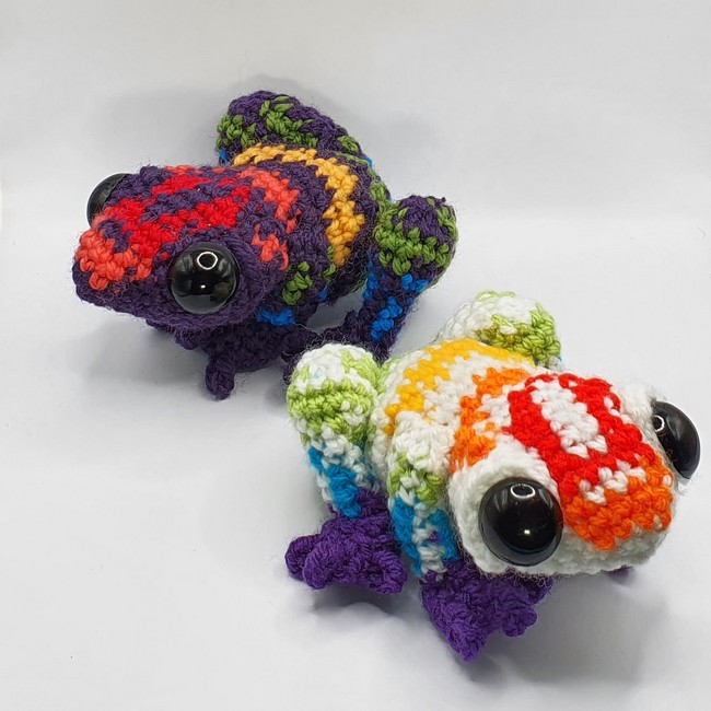 Crochet Rainbow Dart Frog Pattern 