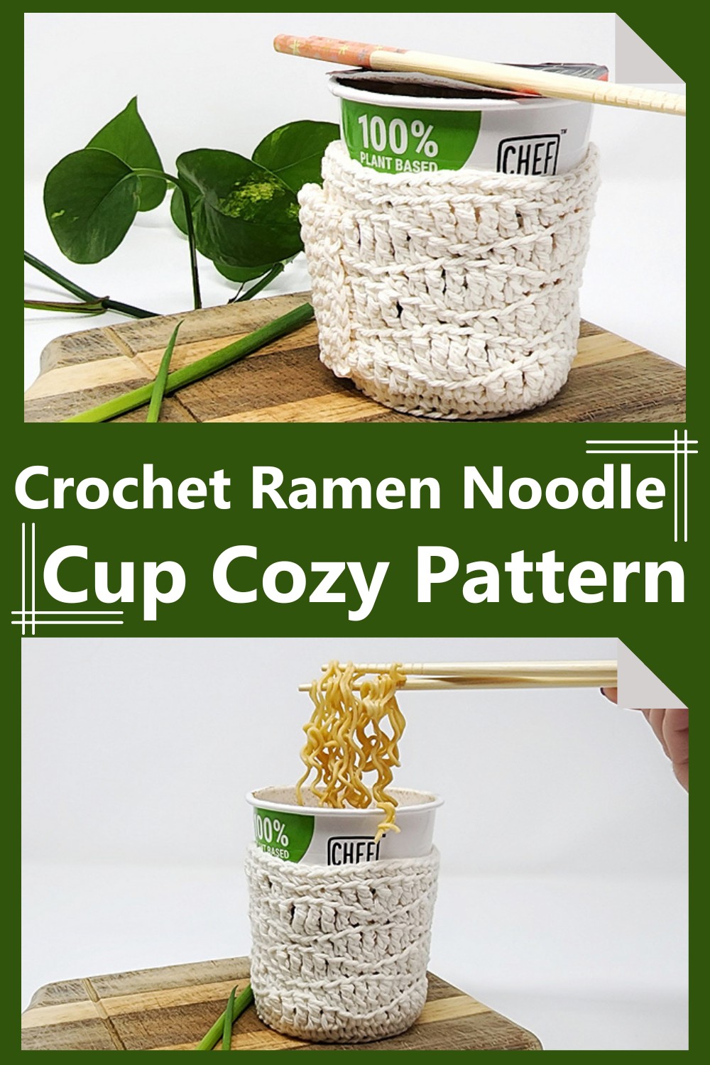 Crochet Ramen Noodle Cup Cozy Pattern