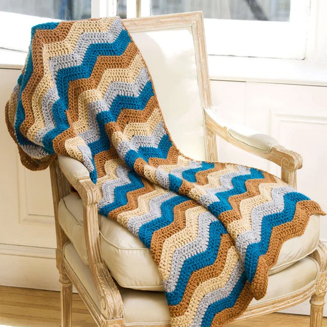 Crochet Ripple Lapghan Pattern