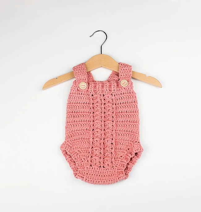 Crochet Seashell Baby Romper Pattern