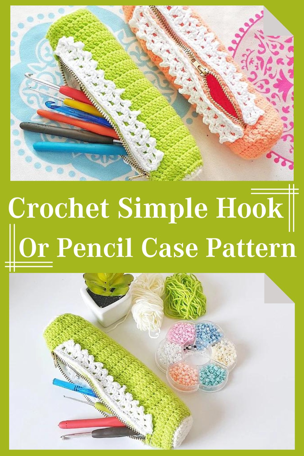 Crochet Simple Hook Or Pencil Case Pattern 