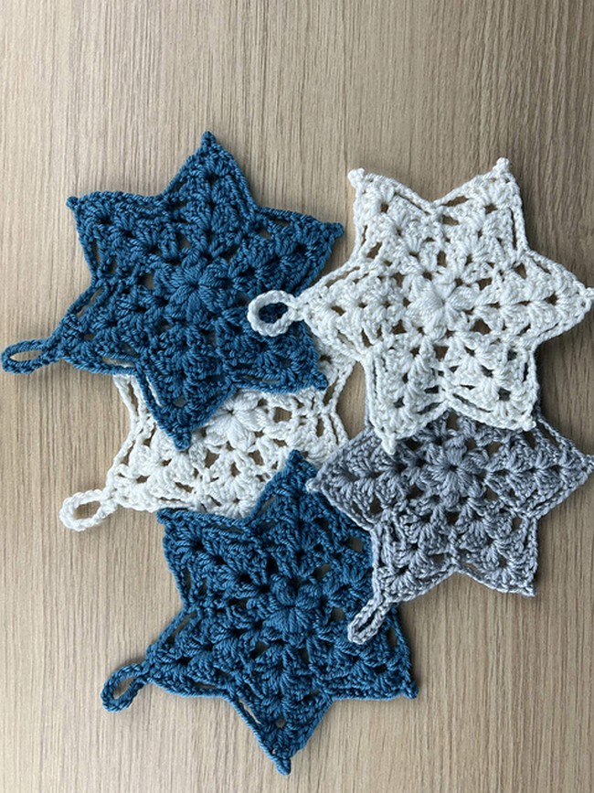 Crochet Simple Snowflake Motif Pattern