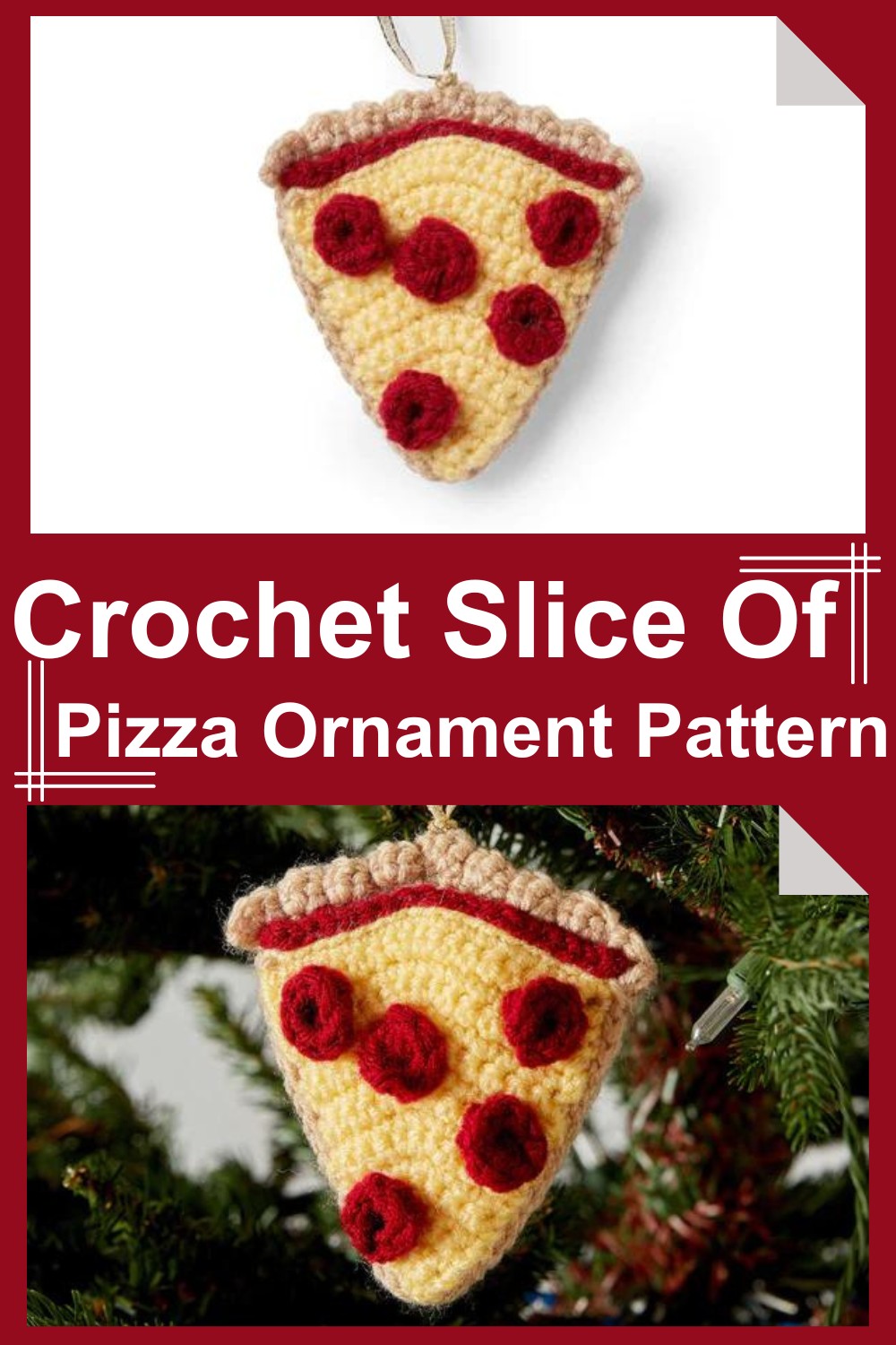  Crochet Slice Of Pizza Ornament Pattern