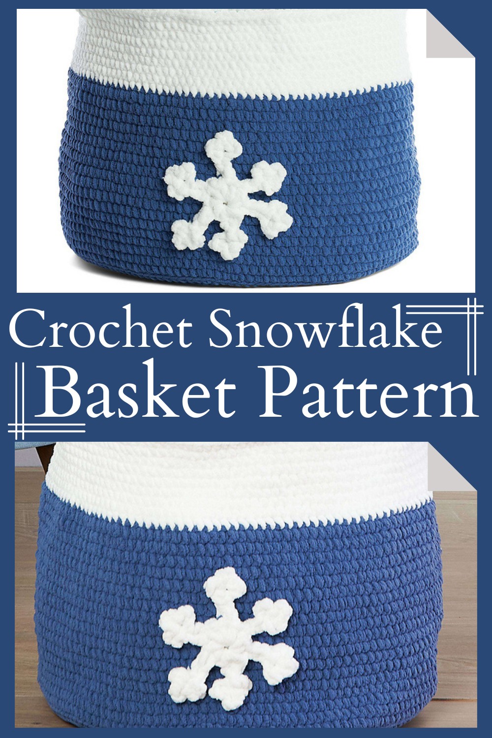 Crochet Snowflake Basket Pattern