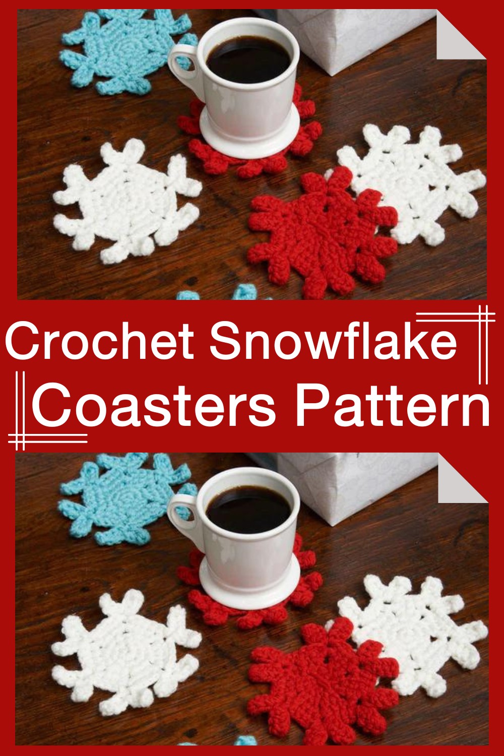 Crochet Snowflake Coasters Pattern