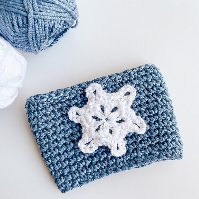 Crochet Snowflake Cup Cozy Pattern