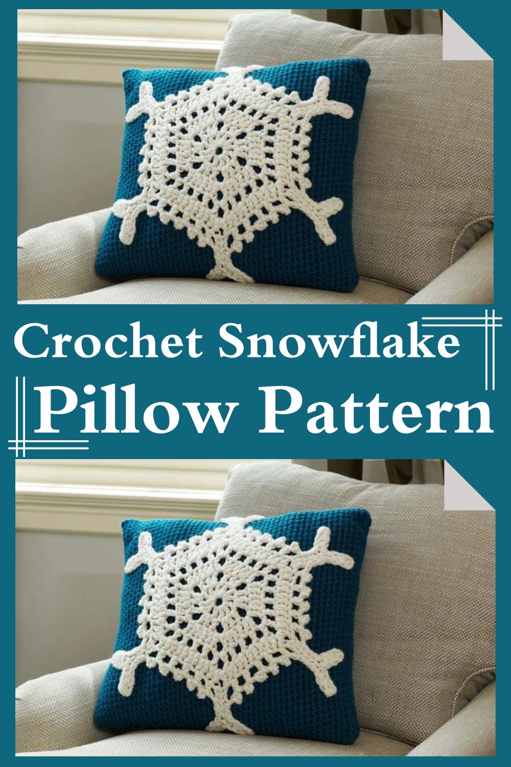 Crochet Snowflake Pillow Pattern