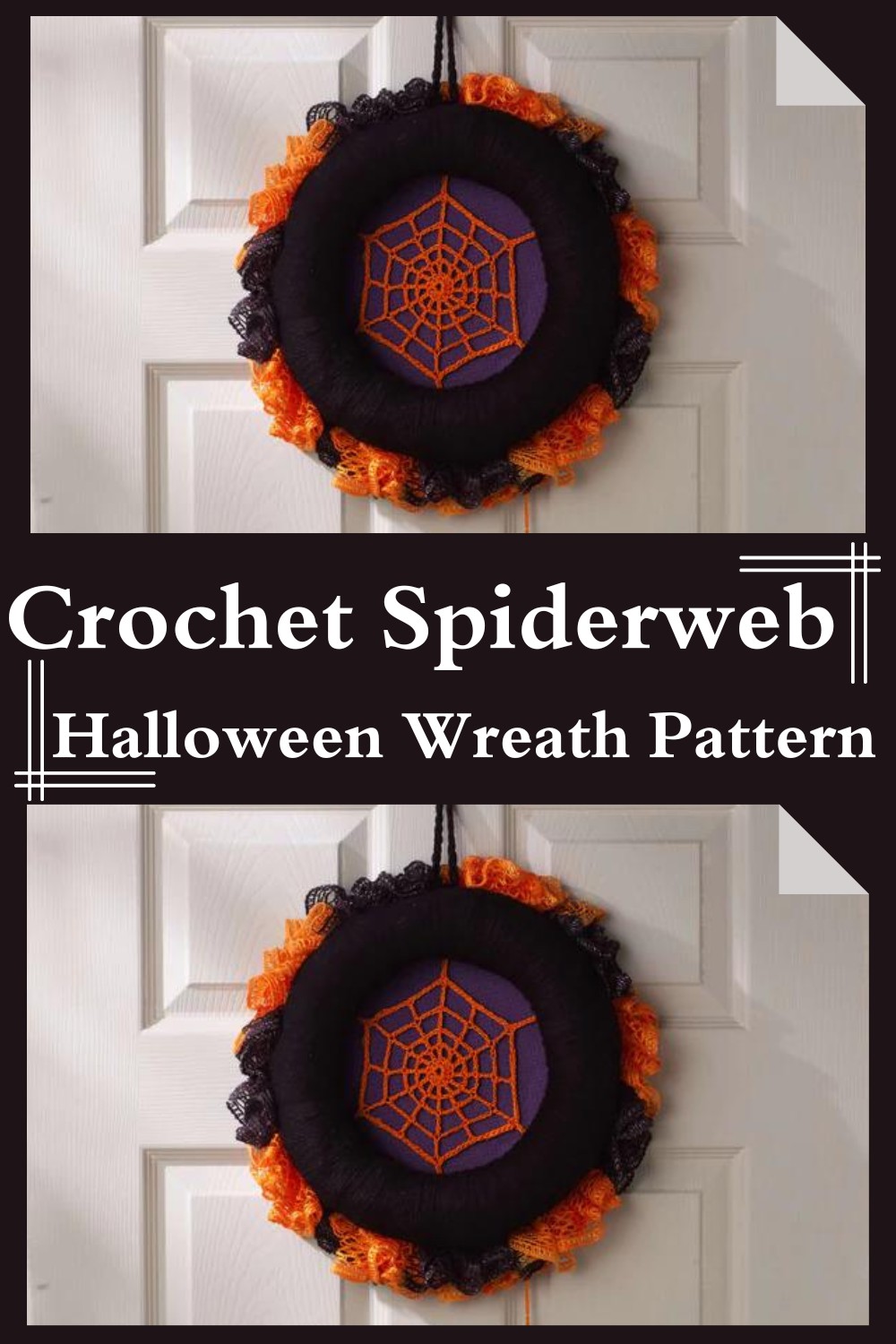 Crochet Spiderweb Halloween Wreath Pattern