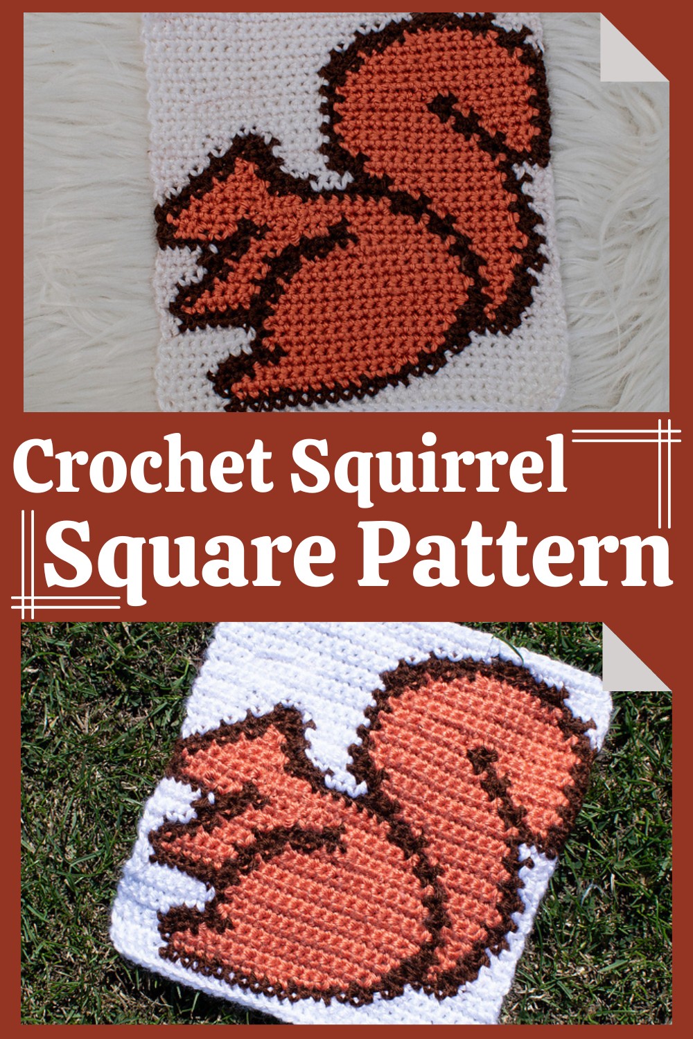 Crochet Squirrel Square Pattern