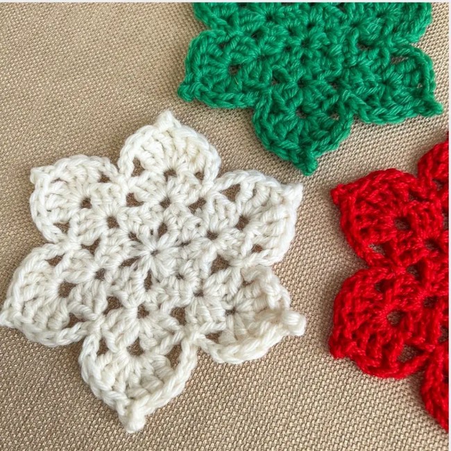 Crochet Star Flower Coaster Pattern