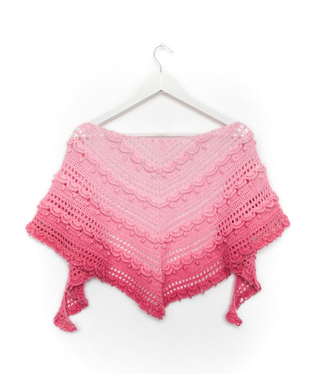 Crochet Strawberry Cupcake Shawl Cal Pattern