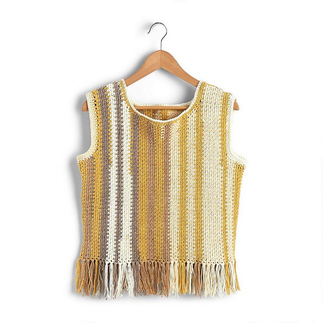 Crochet Stripes & Fringe Tank Pattern