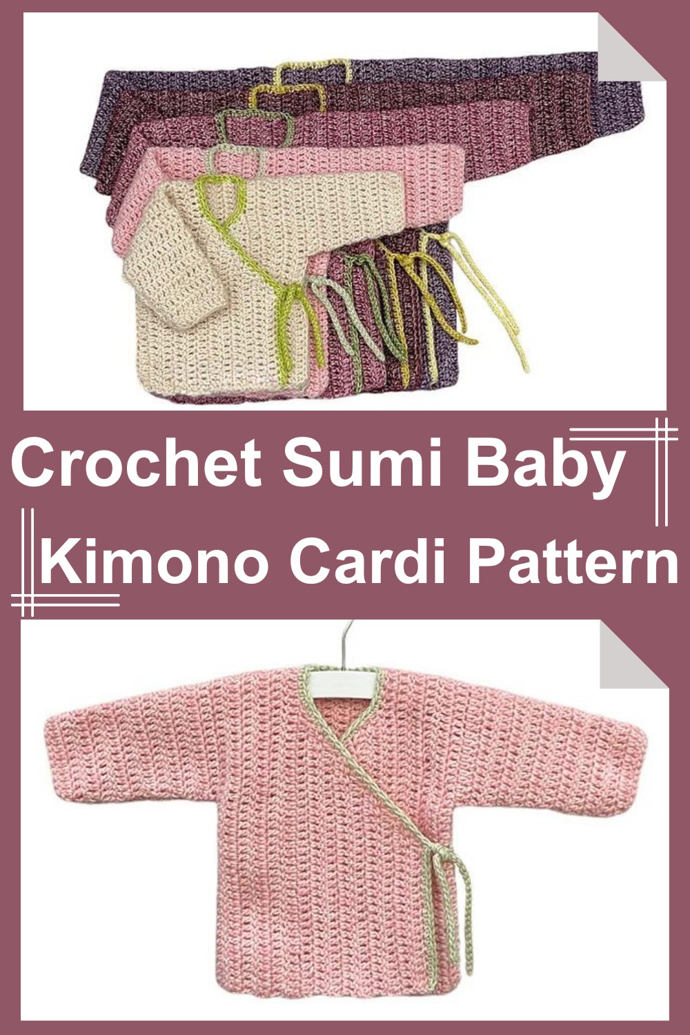 Crochet Sumi Baby Kimono Cardi Pattern