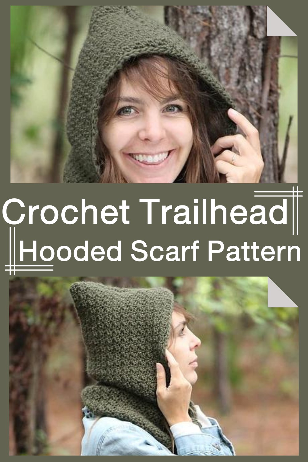 Crochet Trailhead Hooded Scarf Pattern 