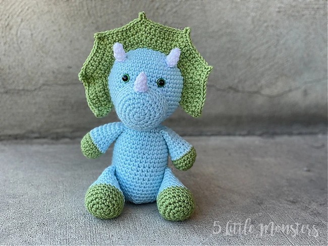 Crochet Triceratops Pattern 